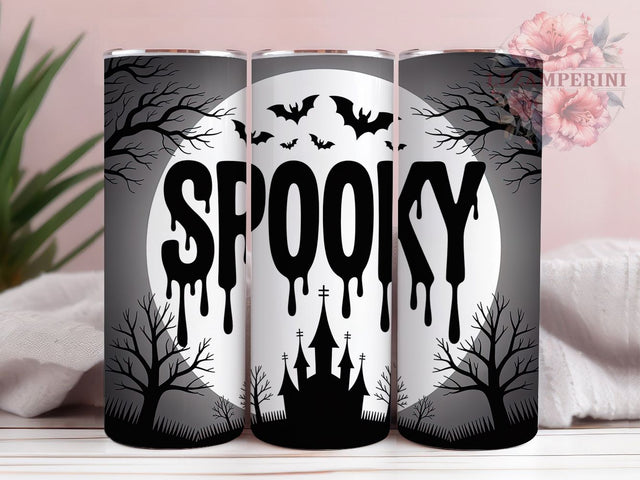 Haunted Night Ghost Pumpkin Halloween Tumbler, Creepy Wrap Design, 20Oz Tumbler Sublimation, Haunted Night Drinkware, Trick Or Treat Cup, Ghosts And Pumpkins Mug, Scary Season Wrap Sublimation Li Zamperini 