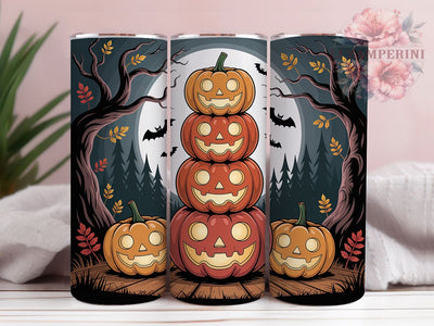 Haunted Pumpkin Forest Glow Tumbler, Spooky Forest, 20Oz Tumbler, Sublimation Design, Halloween Wrap, Haunted Woods, Pumpkin Glow Sublimation Li Zamperini 