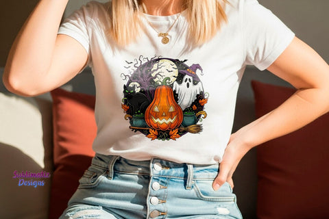 Haunted Scene Halloween Night PNG Sublimation Sublimatiz Designs 