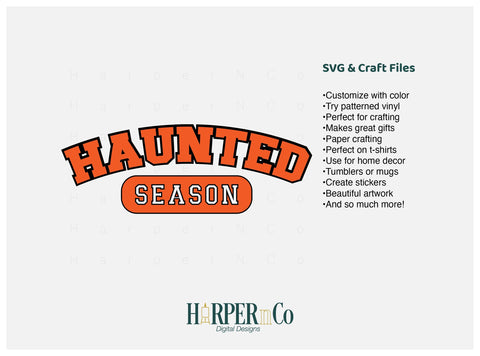 Haunted Season SVG PNG Cut EPS File SVG HarperNCo 