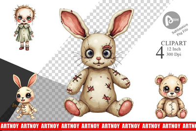 Haunted Toy Squad Clipart Sublimation artnoy 