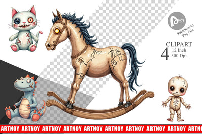 Haunted Toy Squad Clipart Sublimation artnoy 
