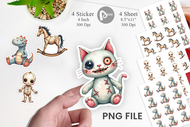 Haunted Toy Squad Sticker Sublimation artnoy 