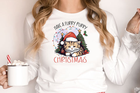 Have a furry purry christmas png design Sublimation Regulrcrative 