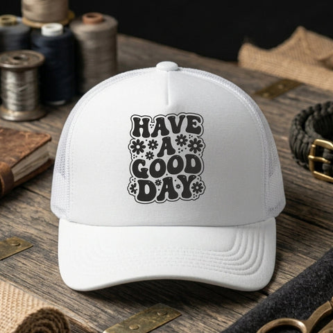 Have a Good Day Embroidery Design – Retro Groovy Floral Positive Quote Machine Embroidery File Embroidery/Applique DESIGNS PatternFeed8 