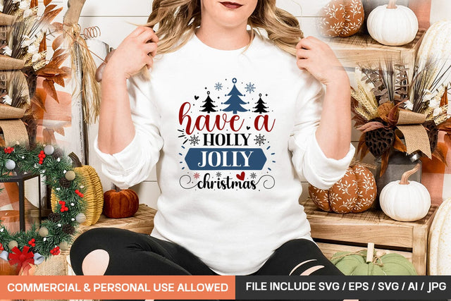 Have A Holly Jolly Christmas Svg Design SVG designmaster24 