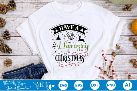 Have A Llamazing Christmas SVG Design, Christmas SVG Design, SVGs,Quotes and Sayings,Food & Drink,On Sale, Print & Cut SVG DesignPlante 503 