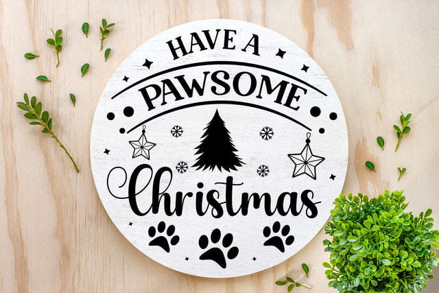Have A Pawsome Christmas SVG Cut File, SVGs, Food & Drink, Print & Cut, Quotes and Sayings, SVG Cut File, SVGs, Food & Drink, Print & Cut, Quotes and Sayings SVG DesignPlante 503 