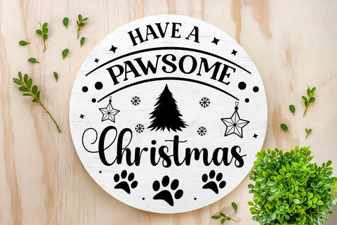 Have A Pawsome Christmas SVG Cut File, SVGs, Food & Drink, Print & Cut, Quotes and Sayings, SVG Cut File, SVGs, Food & Drink, Print & Cut, Quotes and Sayings SVG DesignPlante 503 