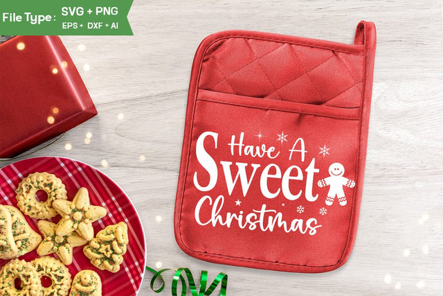 Have A Sweet Christmas Pot Holder Svg, Christmas SVG Design, Christmas Pot Holder Svg Design,SVGs,Quotes and Sayings,Food & Drink,On Sale, Print & Cut SVG DesignPlante 503 