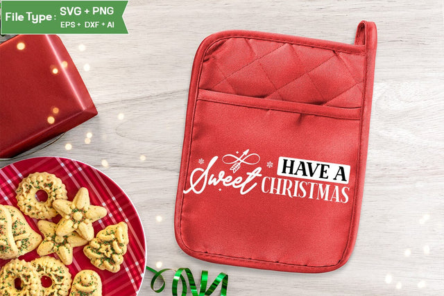 Have A Sweet Christmas Pot Holder SVG Design, Christmas Pot Holder SVG Design, Christmas SVG, SVGs, Food & Drink, Print & Cut, Quotes and Sayings SVG DesignPlante 503 