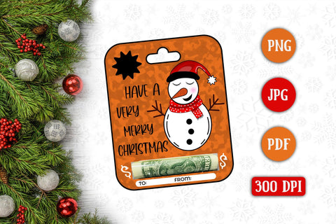 Have a Very Merry Christmas Money Card Sublimation CraftLabSVG 