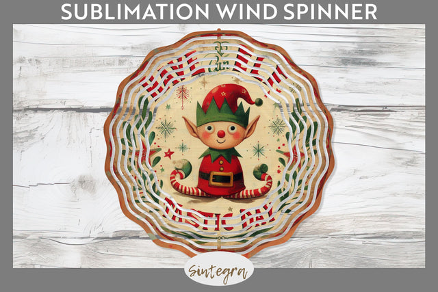Have An Elf Tastic Day Christmas Wind Spinner Sublimation Sublimation Sintegra 