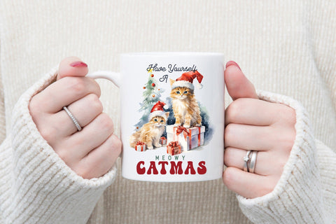 Have Yourself a Meowy Catmas PNG Sublimation Sublimation CraftLabSVG 