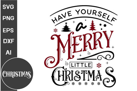 Have Yourself A Merry Little Christmas Round Ornament SVG Design, Christmas Round Ornament SVG Design, Christmas SVG Design, SVGs, Food & Drink, Print & Cut, Quotes and Sayings SVG DesignPlante 503 