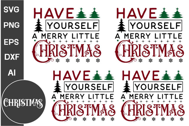 Have Yourself A Merry Little Christmas Round Ornament SVG Design, Christmas Round Ornament SVG Design, Christmas SVG Design, SVGs, Food & Drink, Print & Cut, Quotes and Sayings SVG DesignPlante 503 