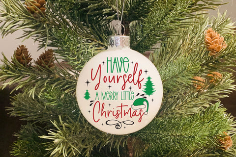 Have Yourself a Merry Little Christmas Round Sign SVG SVG CraftLabSVG 