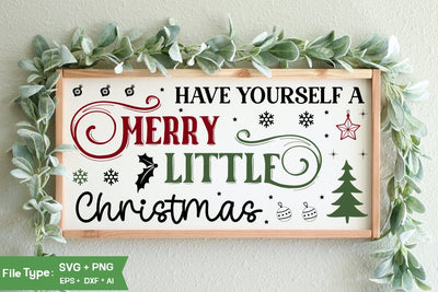 Have Yourself A Merry Little Christmas Sign SVG Design, Christian Round Ornaments, Nativity Christmas SVG Design, Christmas SVG Design, Christmas SVG Design SVG DesignPlante 503 