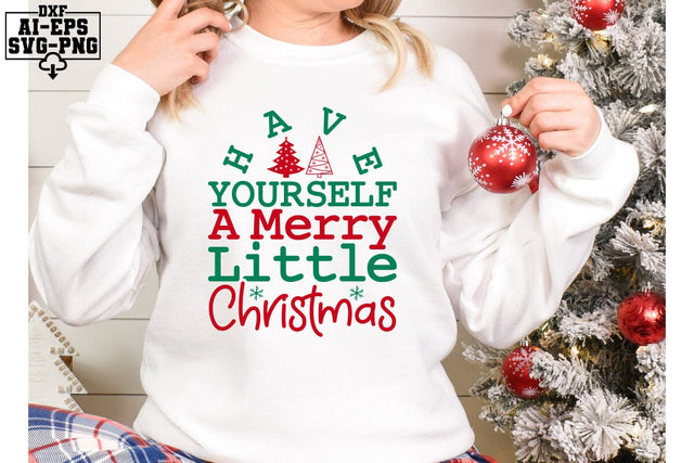 Have Yourself A Merry Little Christmas Svg Cut Files Creative Art SVG CraftlabSvg55 