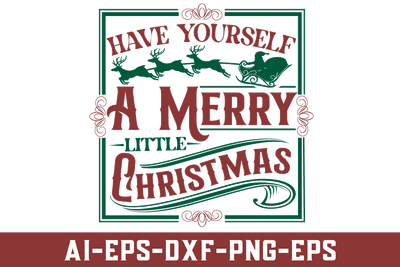 Have yourself a merry little Christmas svg, Farmhouse Christmas svg, Farmhouse Poster Christmas svg, Vintage Christmas svg, farmhouse svg, Farmhouse Christmas SVG SVG BB Type Studios 