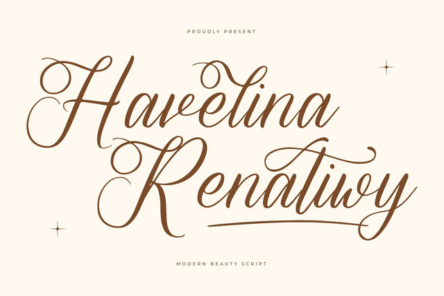 Havelina Renatiwy - Modern Beauty Script Font Letterena Studios 