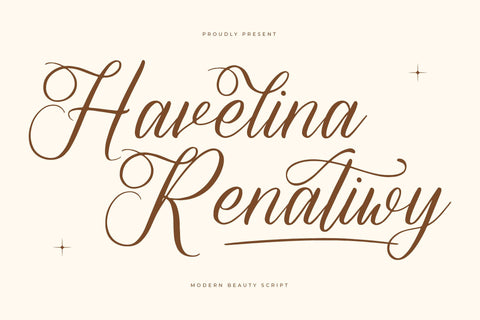 Havelina Renatiwy - Modern Beauty Script Font Letterena Studios 