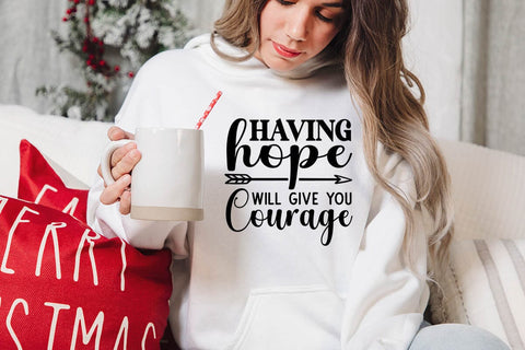 Having hope will give you courage SVG Angelina750 