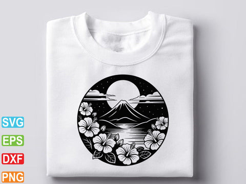 Hawaii SVG Clipart, Aloha Beach Scene, Palm Trees,Digital Files SVG Creativeart88 