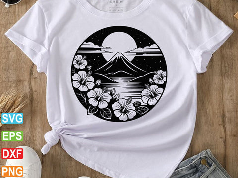 Hawaii SVG Clipart, Aloha Beach Scene, Palm Trees,Digital Files SVG Creativeart88 