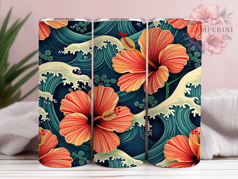 Hawaii Tropical Tumbler Wrap, Sublimation Tumbler, Hawaiian Decor, Custom Tumbler Wrap, Beach Themed Gift, Aloha Tumbler Sublimation Li Zamperini 