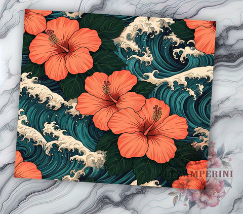 Hawaii Tropical Tumbler Wrap, Sublimation Tumbler, Hawaiian Decor, Custom Tumbler Wrap, Beach Themed Gift, Aloha Tumbler Sublimation Li Zamperini 
