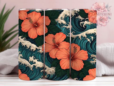 Hawaii Tropical Tumbler Wrap, Sublimation Tumbler, Hawaiian Decor, Custom Tumbler Wrap, Beach Themed Gift, Aloha Tumbler Sublimation Li Zamperini 