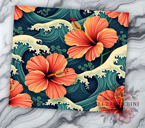 Hawaii Tropical Tumbler Wrap, Sublimation Tumbler, Hawaiian Decor, Custom Tumbler Wrap, Beach Themed Gift, Aloha Tumbler Sublimation Li Zamperini 