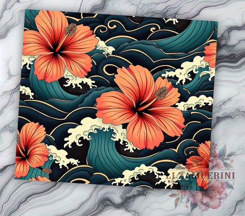 Hawaii Tropical Tumbler Wrap, Sublimation Tumbler, Hawaiian Decor, Custom Tumbler Wrap, Beach Themed Gift, Aloha Tumbler Sublimation Li Zamperini 