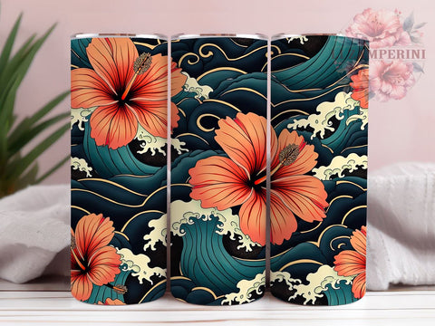 Hawaii Tropical Tumbler Wrap, Sublimation Tumbler, Hawaiian Decor, Custom Tumbler Wrap, Beach Themed Gift, Aloha Tumbler Sublimation Li Zamperini 