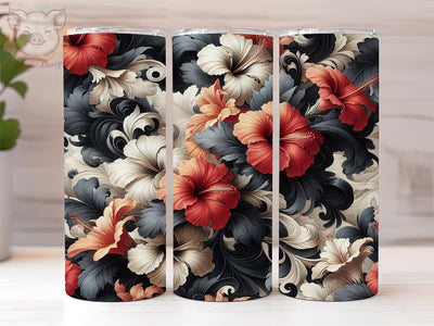Hawaiian Flower 20oz Tumbler Png, Straight & Tapered Tumbler Png, Hawaiian Tumbler Png, Digital Download PNG Sublimation Lara' s Designs 