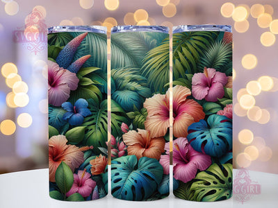 Hawaiian Flower 20oz Tumbler Wrap Sublimation Design, Straight Tapered Tumbler Wrap, Hawaiian Tumbler Png, Instant Digital Download Sublimation SvggirlplusArt 
