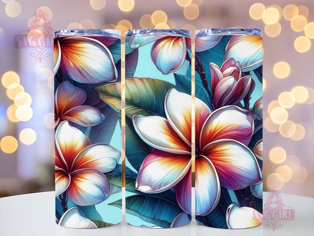 Hawaiian Plumeria Flower 20 oz Tumbler Wrap, Flower 20oz Tumbler Wrap Sublimation Design, Straight Tapered Tumbler Wrap, Tumbler Png, Instant Digital Download Sublimation SvggirlplusArt 