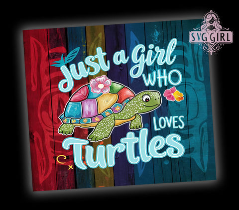 Hawaiian SEA Turtle Flowers 20oz Tumbler Wrap Sublimation Design, Straight Tapered Tumbler Wrap, SEA Turtle Tumbler Png, Instant Digital Download Sublimation SvggirlplusArt 