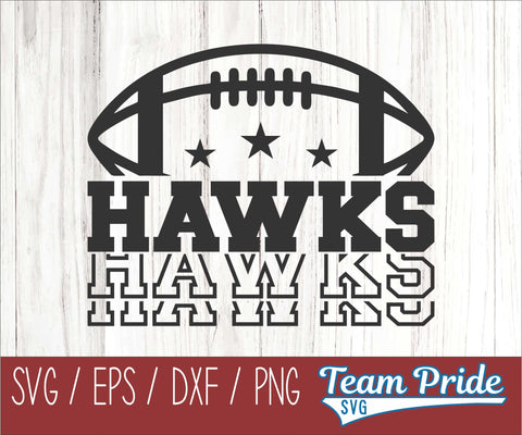 Hawks Football SVG Digital Download Printable - SVG, EPS, DXF, PNG SVG Team Pride SVG 