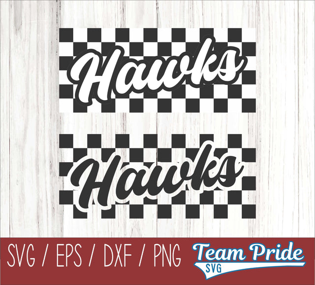 Hawks Retro Team Design SVG Digital Download Printable - SVG, EPS, DXF, PNG SVG Team Pride SVG 