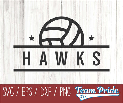 Hawks Volleyball SVG Digital Download Printable - SVG, EPS, DXF, PNG 2 SVG Team Pride SVG 