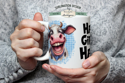 Hay Girl Funny Sarcastic Cow 11 & 15 oz Sublimation Mug Design Sublimation Ewe-N-Me Designs 