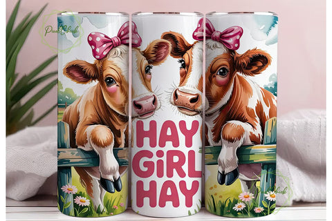 Hay Girl Hay 20oz Tumbler Wrap Sublimation PixelChick 