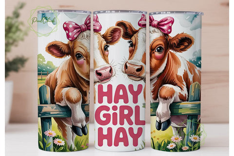 Hay Girl Hay 20oz Tumbler Wrap Sublimation PixelChick 