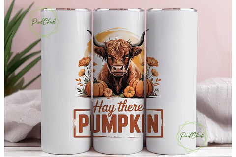 Hay There Pumpkin 20oz Tumbler Wrap Sublimation PixelChick 