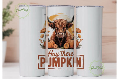 Hay There Pumpkin 20oz Tumbler Wrap Sublimation PixelChick 