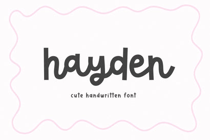 Hayden - Cute Handwritten Font Font KA Designs 