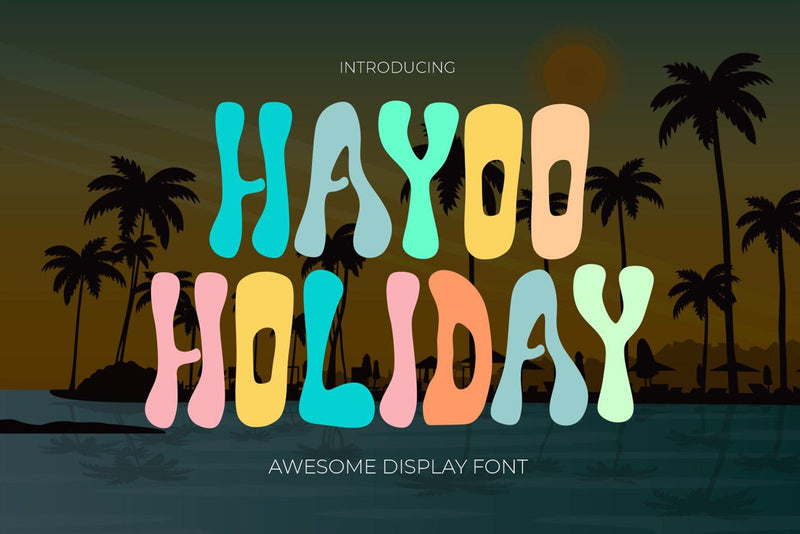 Hayoo Holiday - Quirky Display Font Font Mozzatype 
