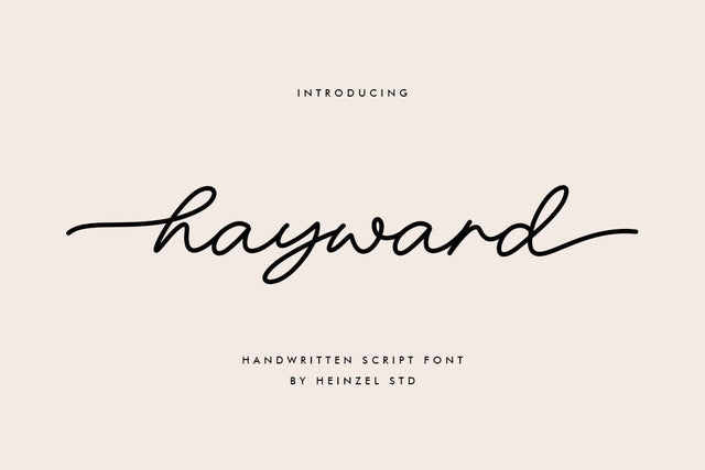 Hayward Handwritten Font With Tails Font Heinzel Studio 